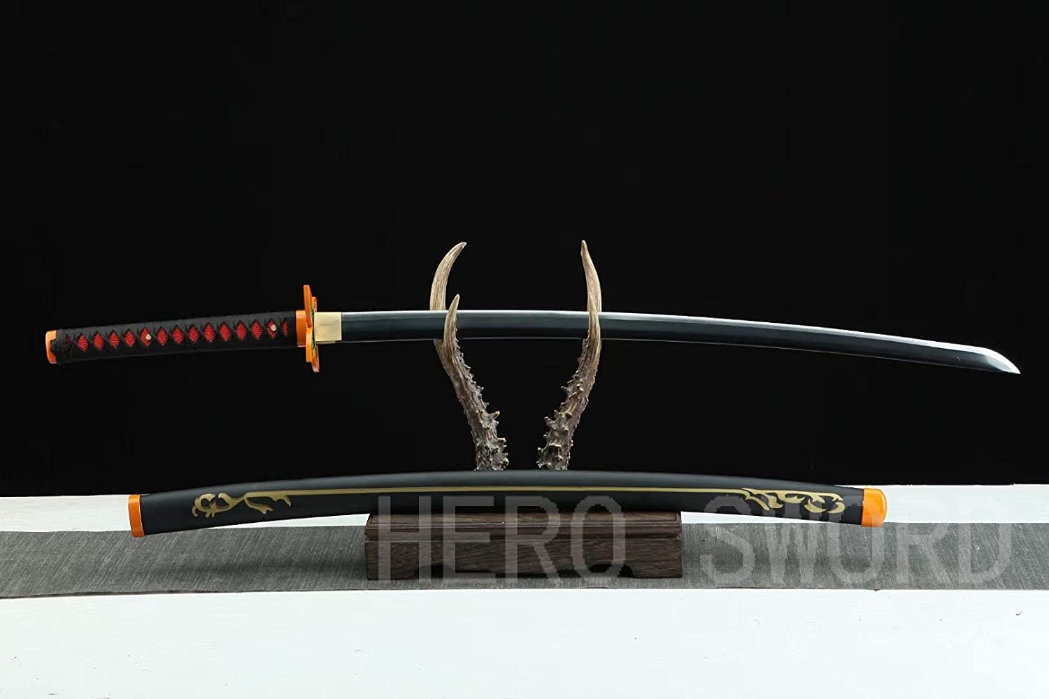 Demon Slayer Sword - Handmade 1060 Carbon Steel Samurai Katana with Full Tang Sharp Blade | Japanese Anime Cosplay Sword | Real Metal Weapon for Collectors, Martial Arts & Anime Enthusiasts | Perfect for Cosplay, Display & Training