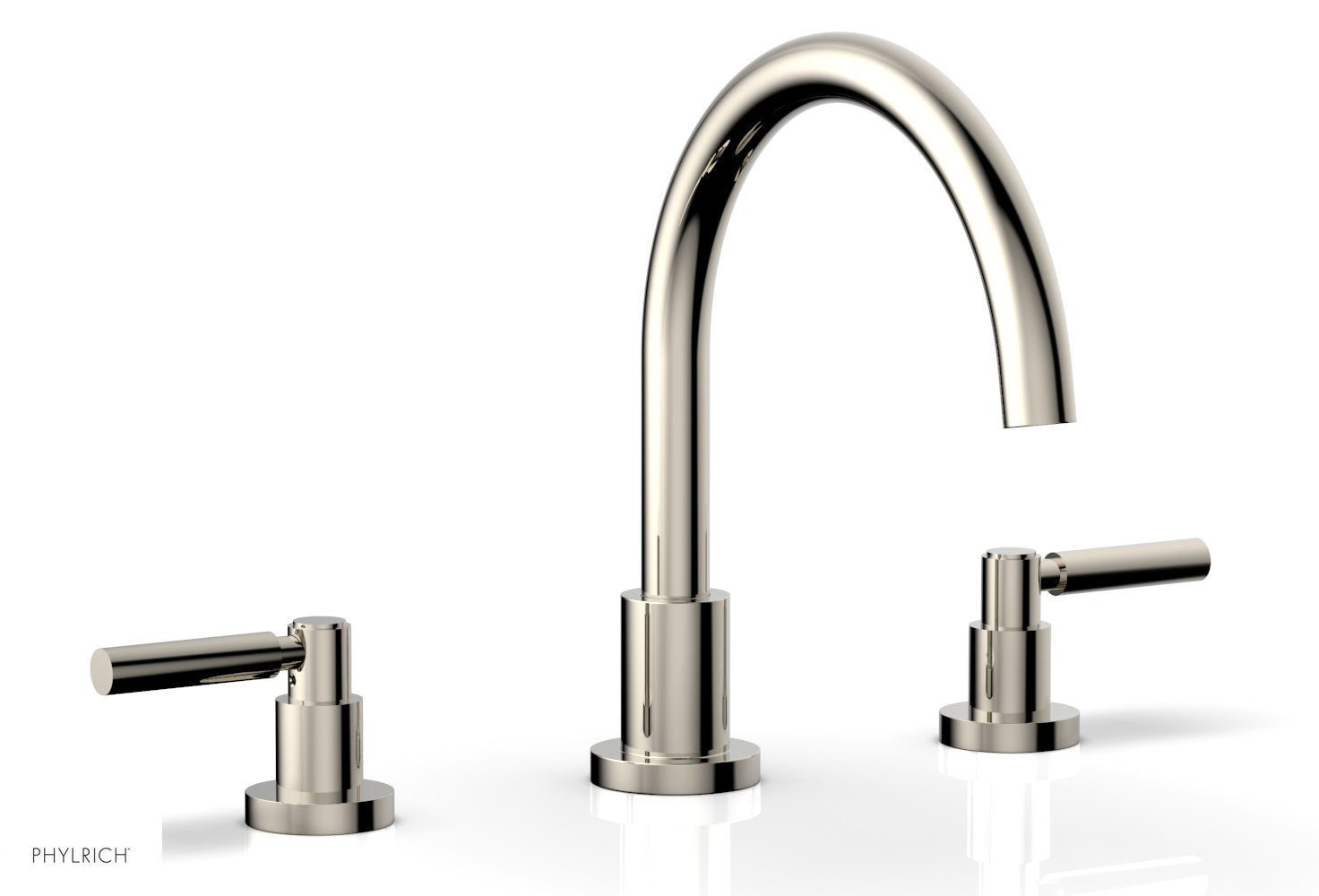 Premium Deck Tub Faucet Set with Lever Handles - D1130C Model - Perfect for Outdoor Showers, Pool Decks & Patio Installations