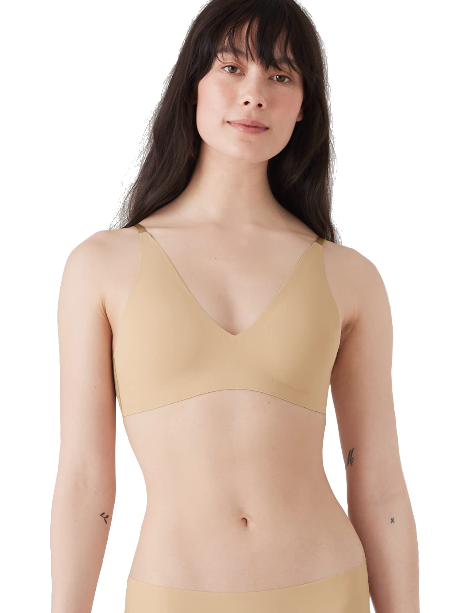 True & Co Women's True Body Wirefree Plunge Bra - Comfortable Wireless Lingerie for Everyday Wear, Yoga & Lounge