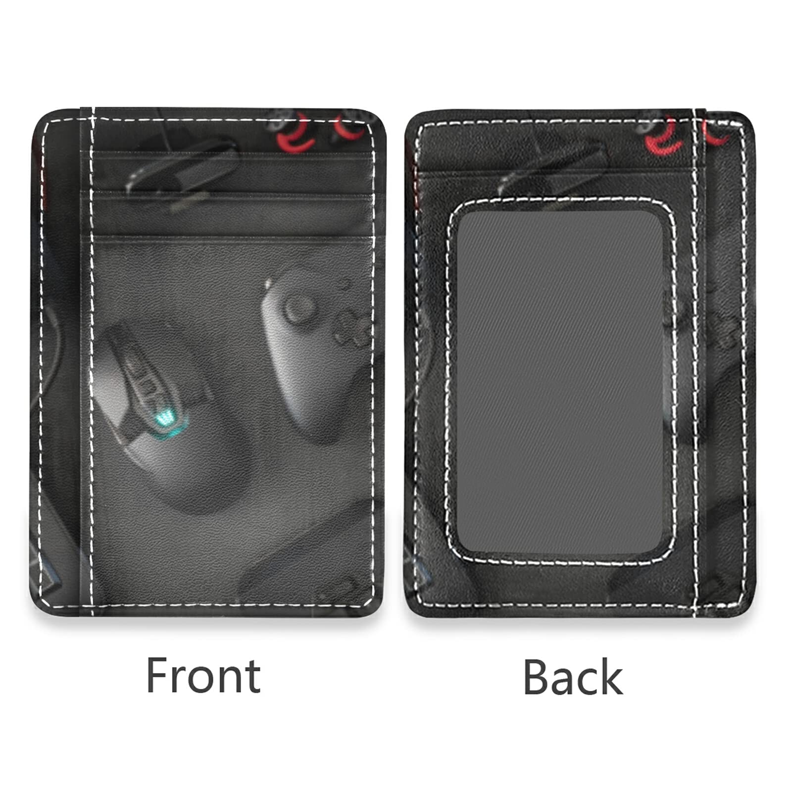 Poeticcity Minimalist RFID Blocking Leather Wallet - Slim Credit Card Holder for Men & Women | Perfect for Gamers, Work & Travel | Holds Cards, Cash & Protects from RFID Theft