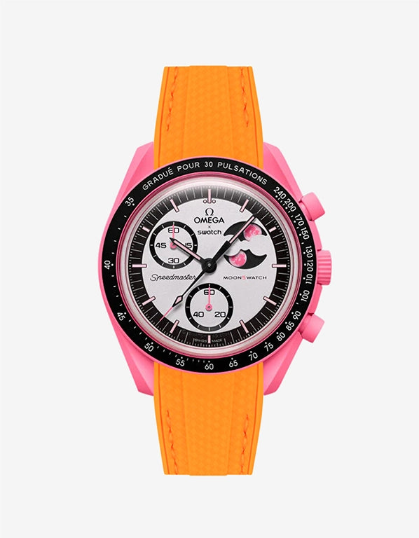 Original Omega X Swatch MoonSwatch Mission to The Pink Moonphase Rubber Watch Strap - Replacement Band for Stylish & Comfortable Wear - Perfect for Casual, Sports & Everyday Use
