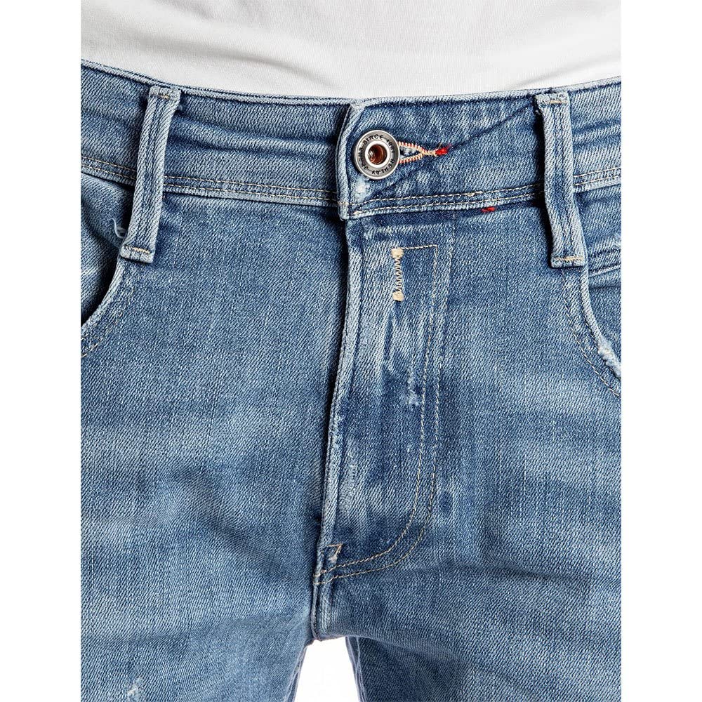 Replay Anbass Vintage Distressed Men's Jeans - Classic Slim Fit Denim Pants for Casual Wear & Everyday Style