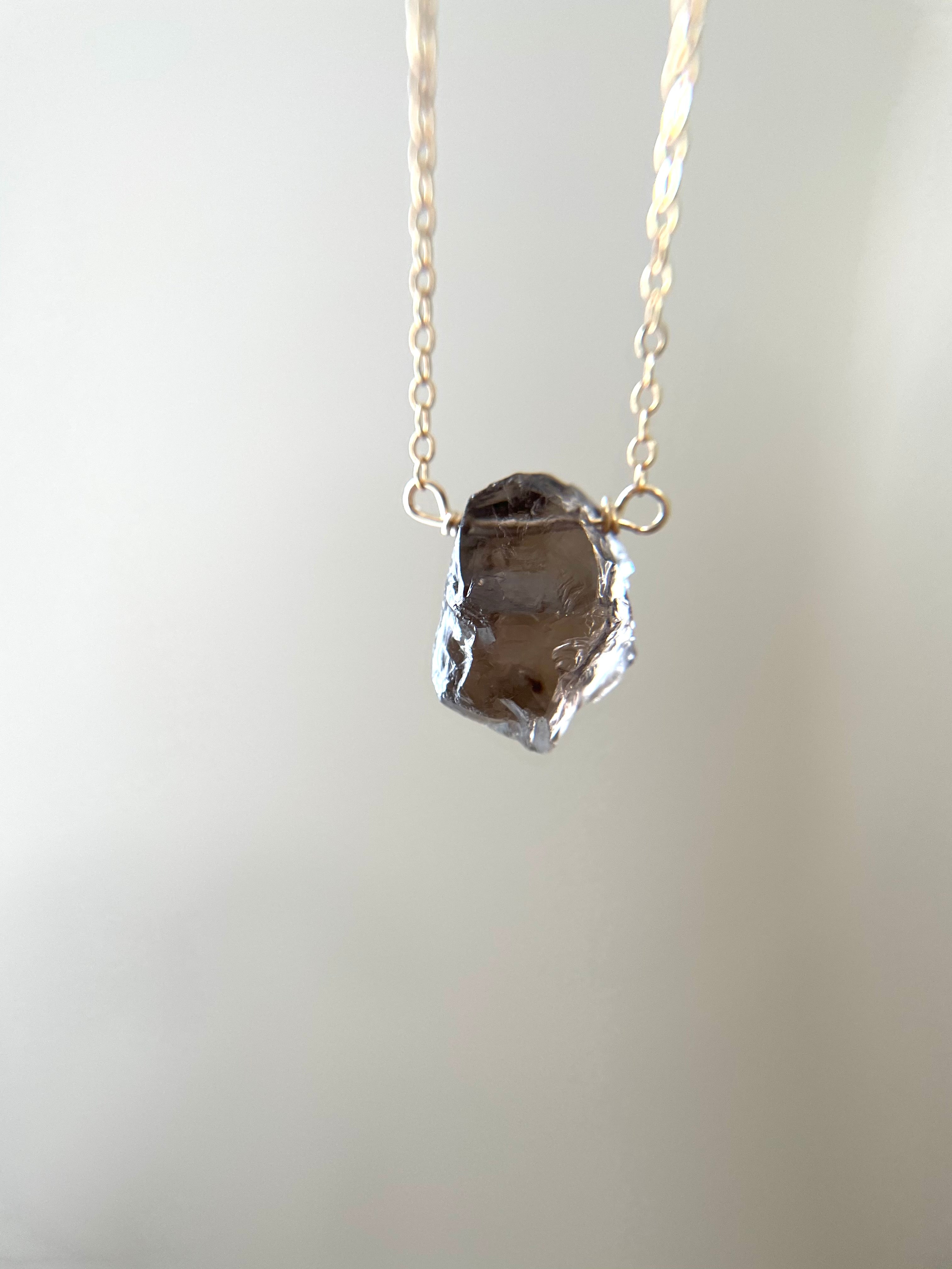 Natural Smoky Quartz Necklace for Root Chakra Healing - Spiritual Jewelry for Meditation, Energy Balancing & Grounding