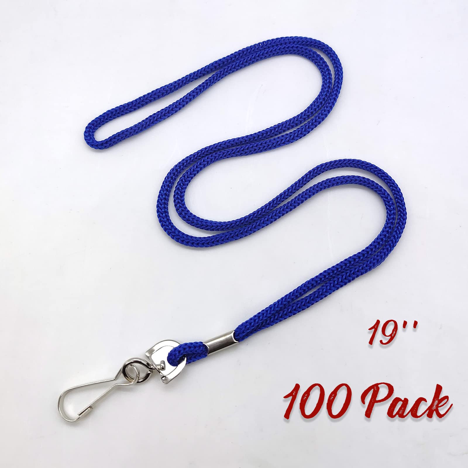 HOSL 100 Pack ID Lanyards with Swivel Hook - Office, School & Event Use