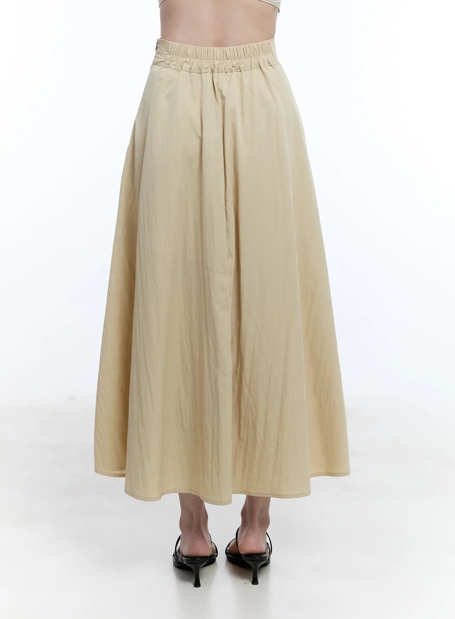 Flared Flowy Midi Skirt for Women - Elegant A-Line Summer Skirt with Side Slits | Perfect for Beach, Vacation & Boho Style Outfits