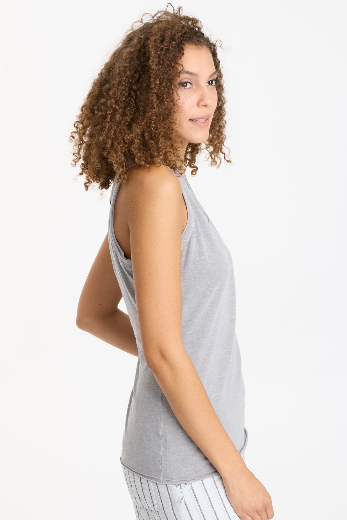 Premium Cotton Grey Pigment Dye Bash Tank Top for Men - Soft Vintage Style Tee for Casual Wear, Street Fashion & Summer Outfits
