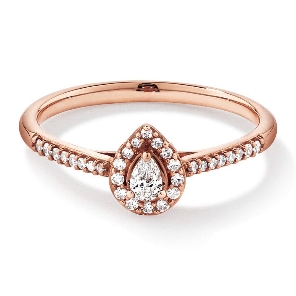 Lab Grown Pear Shaped Diamond Promise Ring - Elegant & Ethical Engagement Jewelry for Women - Perfect for Anniversaries, Proposals & Special Occasions