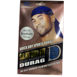 DREAM WORLD Quick Dry Sports Durag for Men & Women - Moisture Wicking, Breathable & Comfortable Headwear for Workouts, Running, Gym & Active Lifestyles (Black)
