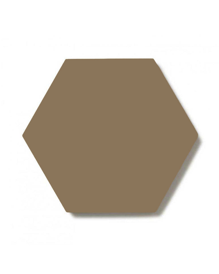 Winckelmans Granitklinker Hexagon 15x15cm Coffee Brown Porcelain Tile - Perfect for Kitchen Backsplash, Bathroom Flooring & Outdoor Patio Design
