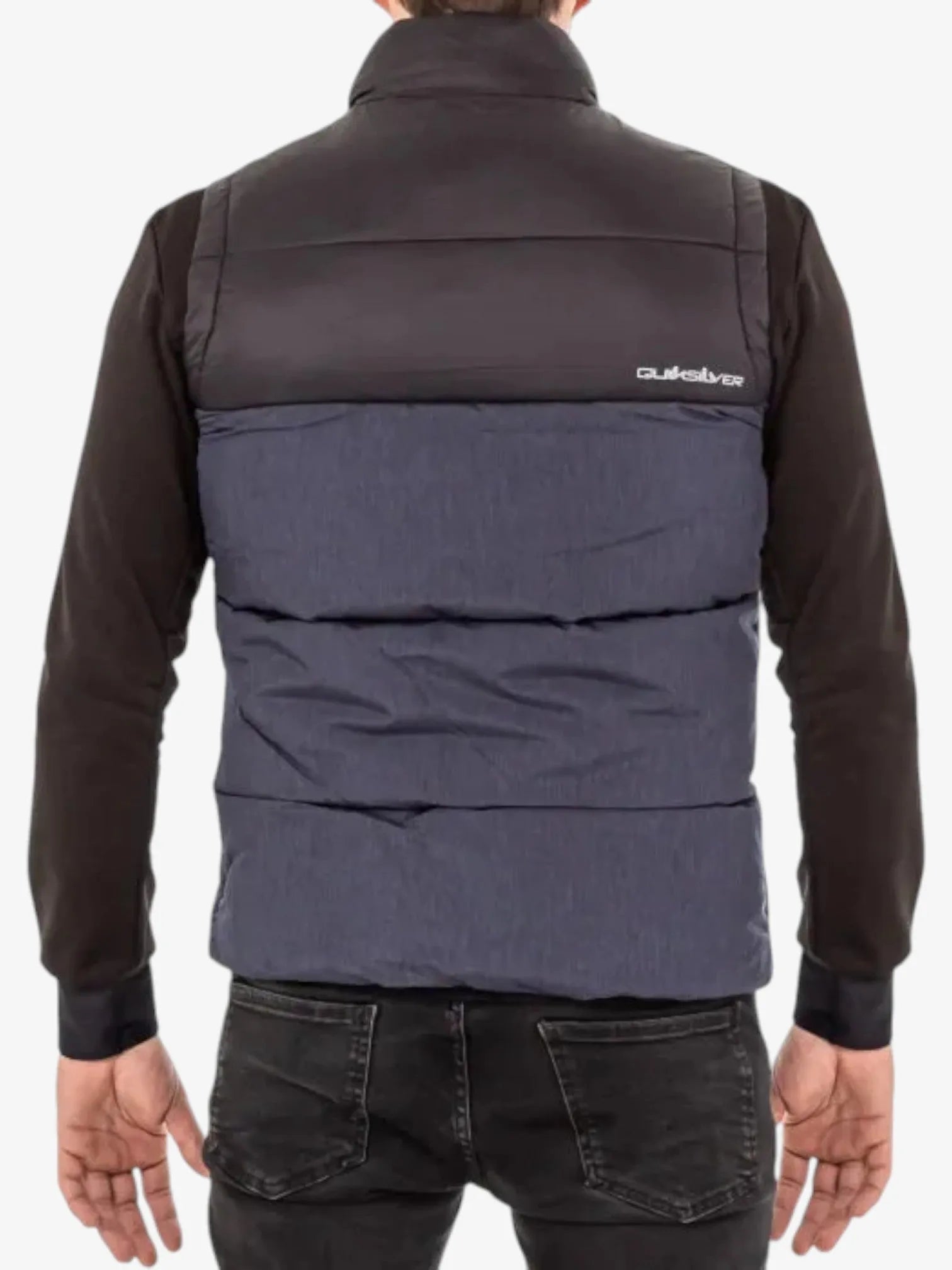 Quiksilver Wolf Shoulders Vest - Blue Melange & Black for Men | Surfing, Beachwear & Outdoor Activities