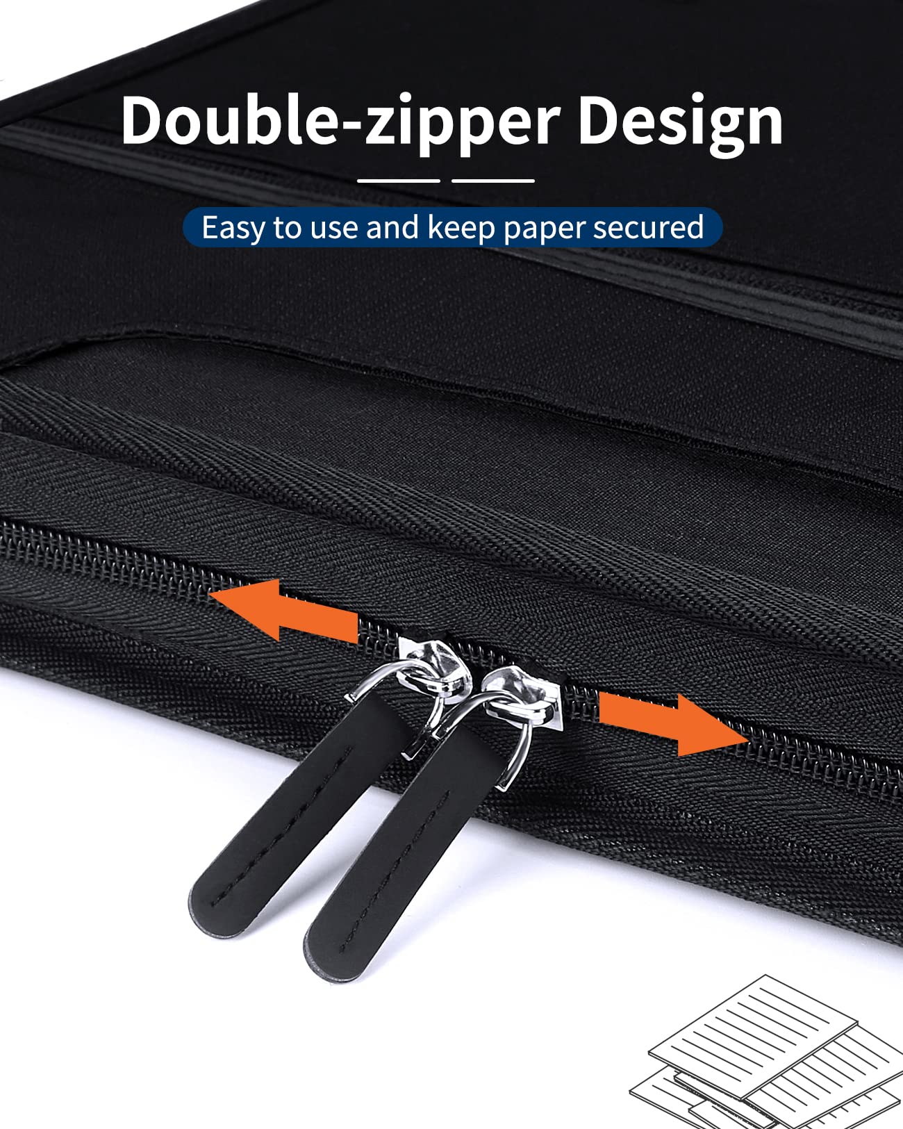 Sooez Heavy Duty Accordion File Organizer with Hidden Handle - 12 Pockets Expanding File Folder for Letter/A4 Documents | Portable Cloth Receipt Organizer for Bills, School, Office & Home Use | Perfect for Classroom Supplies, Tax Organization & Document Storage