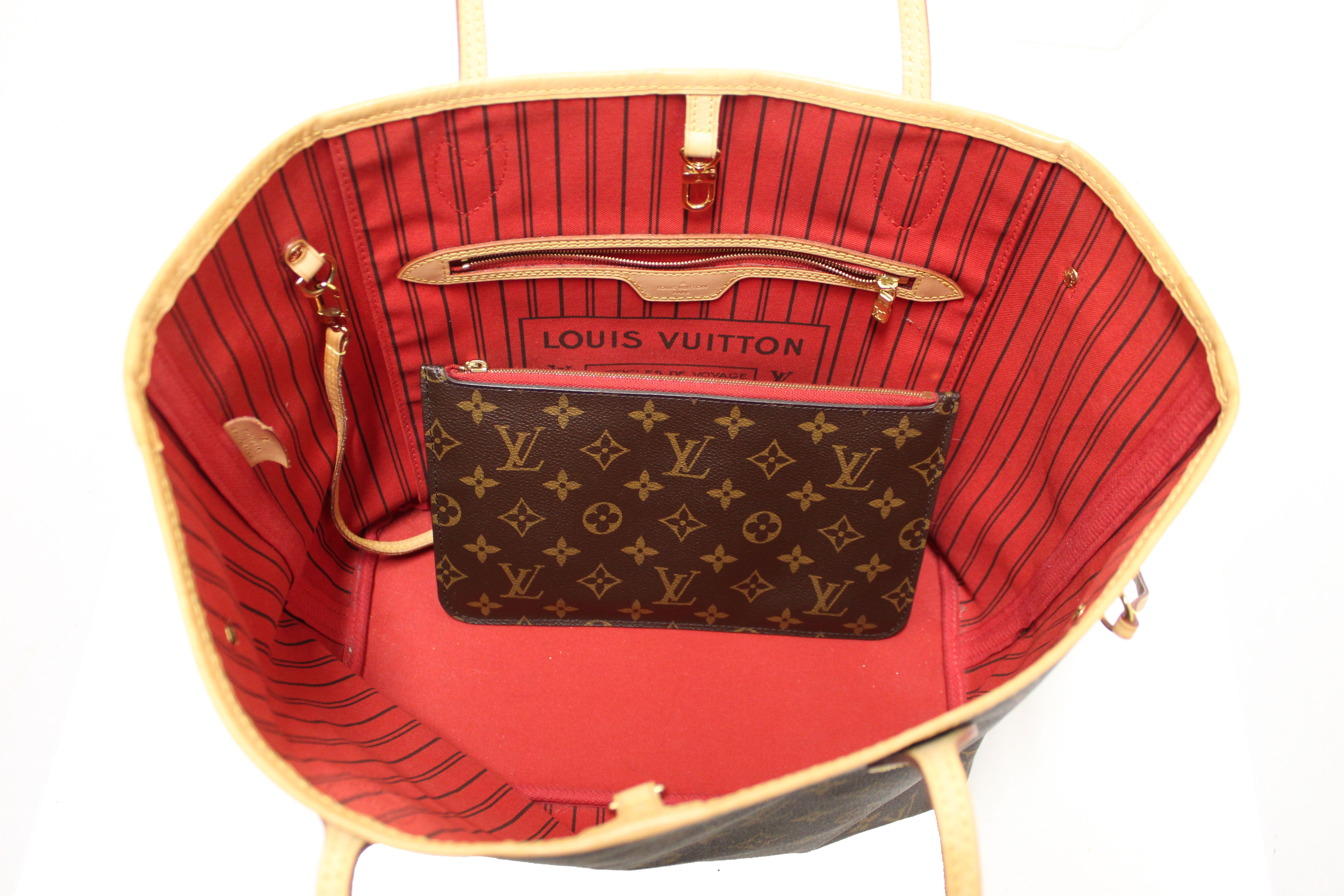 Authentic Louis Vuitton Monogram Neverfull MM Tote Bag - Luxury Designer Handbag for Women, Perfect for Work, Travel & Everyday Use