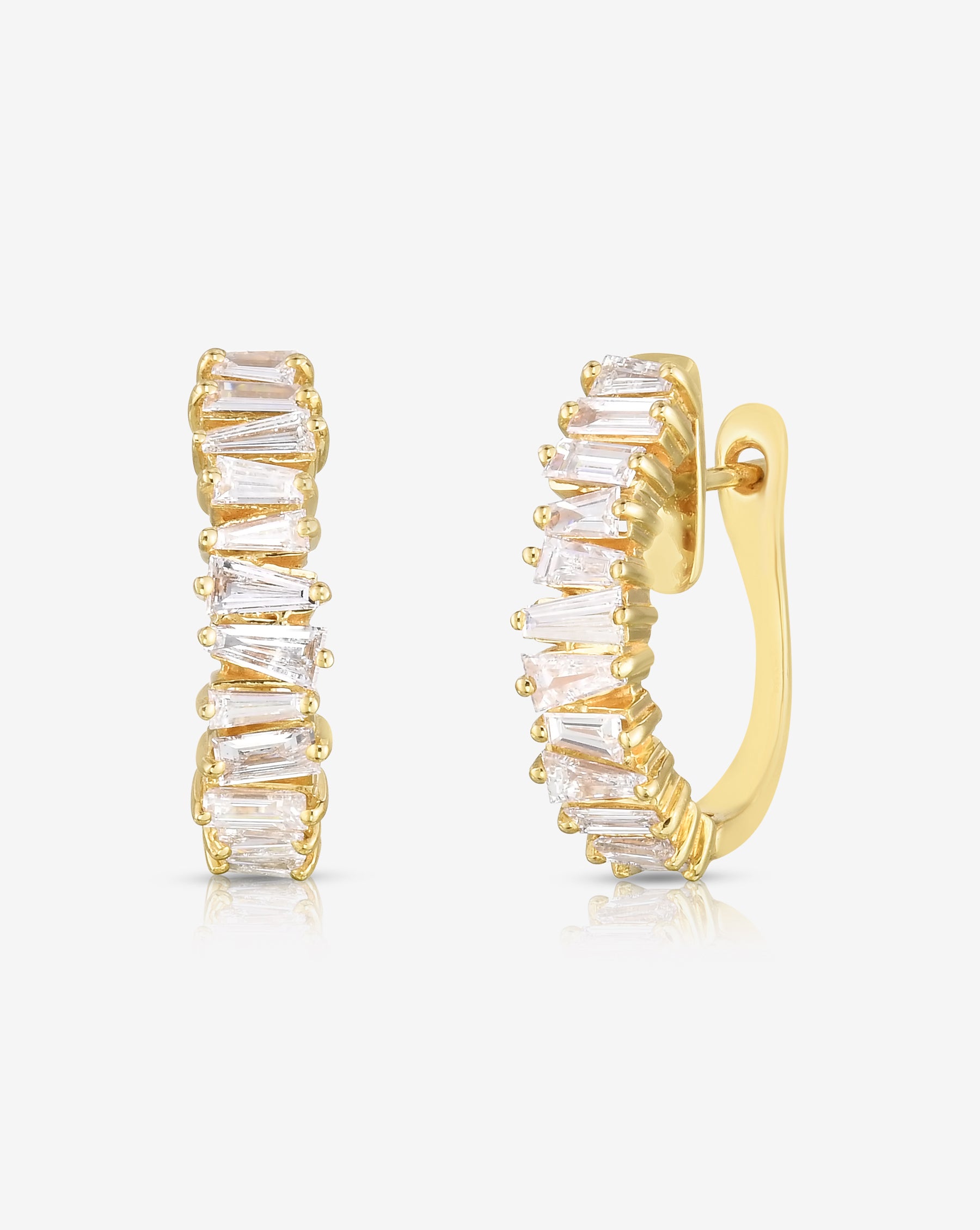 Exquisite Baguette Diamond Statement Earrings for Women - Elegant Luxury Jewelry for Parties, Weddings & Special Occasions