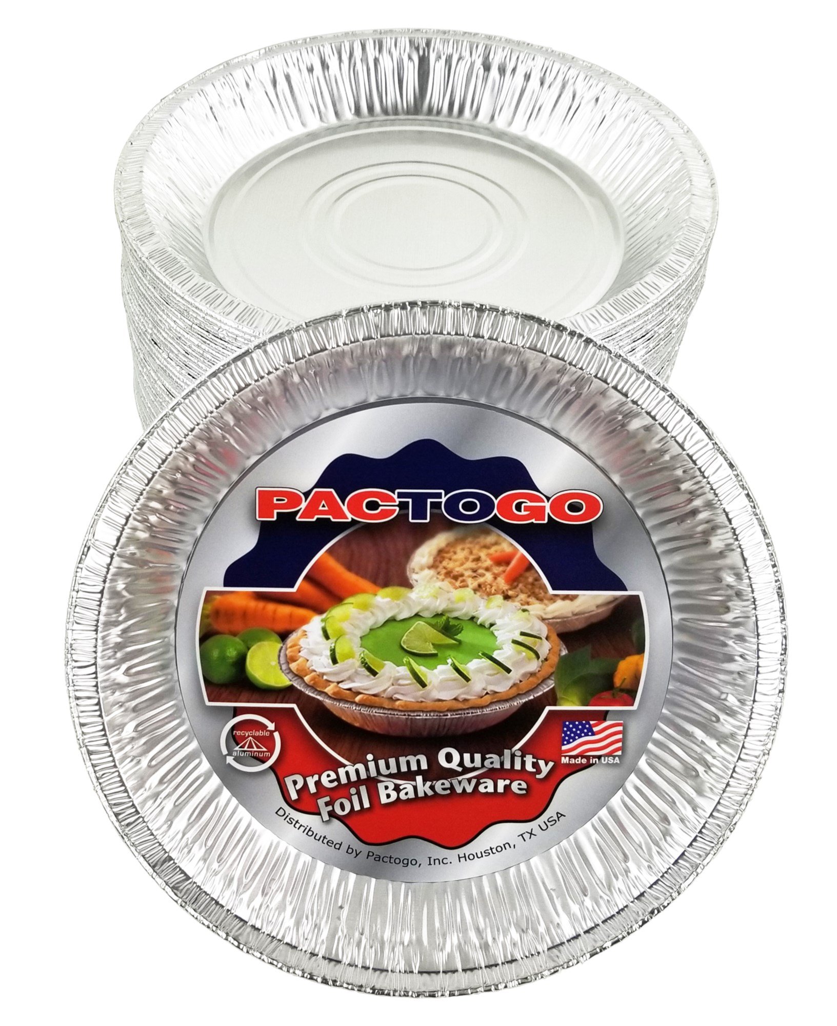 Premium Disposable Aluminum Foil Pie Pans - 9-5/8
