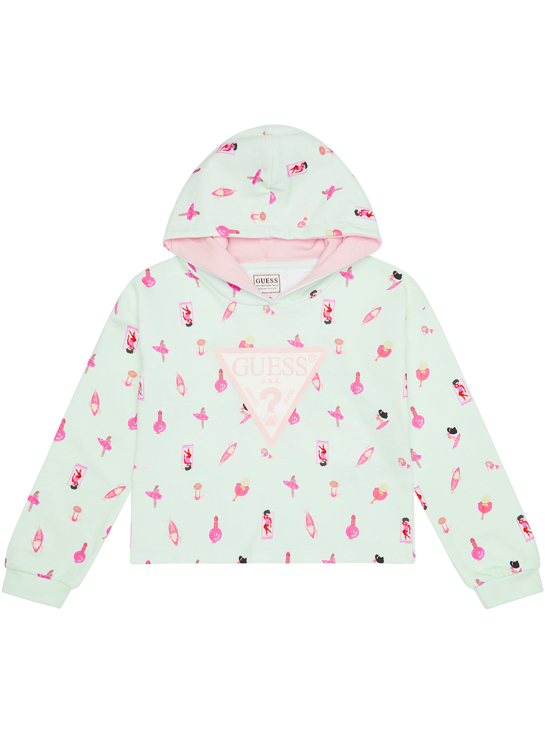 Green Hooded Jumper for Kids (2-7 Years) - Cozy Pullover Sweatshirt for School & Outdoor Play
