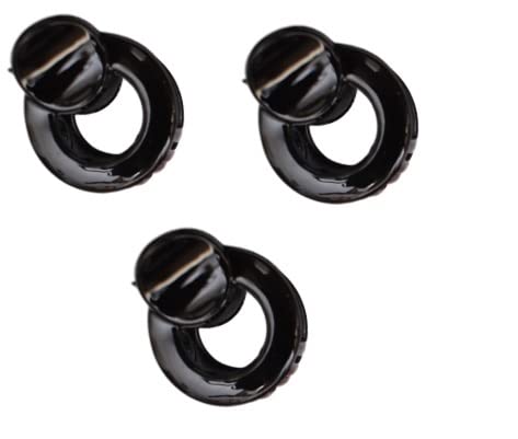 Stylish Black Hair Claws for Women & Girls - 3-Piece Hair Clutch Clip Set (IMI_BN5) | Perfect for Daily Use, Office, Parties & Casual Outfits