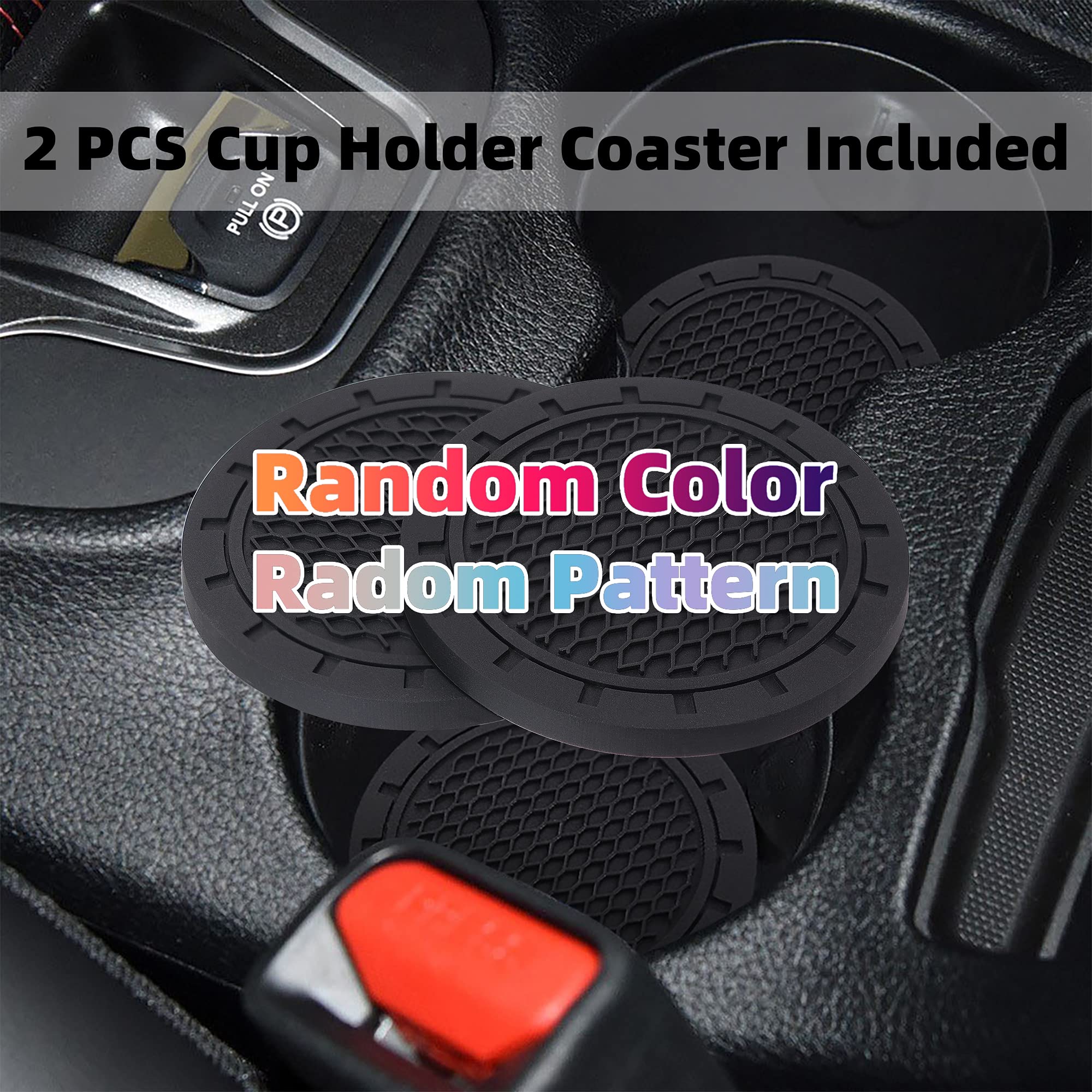 2 in 1 Car Cup Holder Expander & Phone Holder - Adjustable Base & Non-Slip Coaster for 17oz-18oz Coffee Mugs, Soda Cans, Water Bottles - Perfect for Road Trips, Commuting & Drive-Thru Beverages