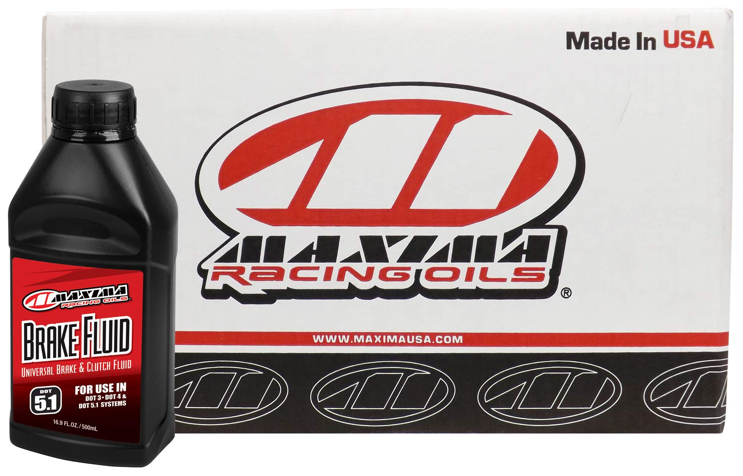 Maxima Racing 80-82916-24PK DOT 5.1 Brake Fluid - 16.9 Oz. Bottles (24-Pack) - High Performance Brake Fluid for Racing, Motorcycles & Automotive Use