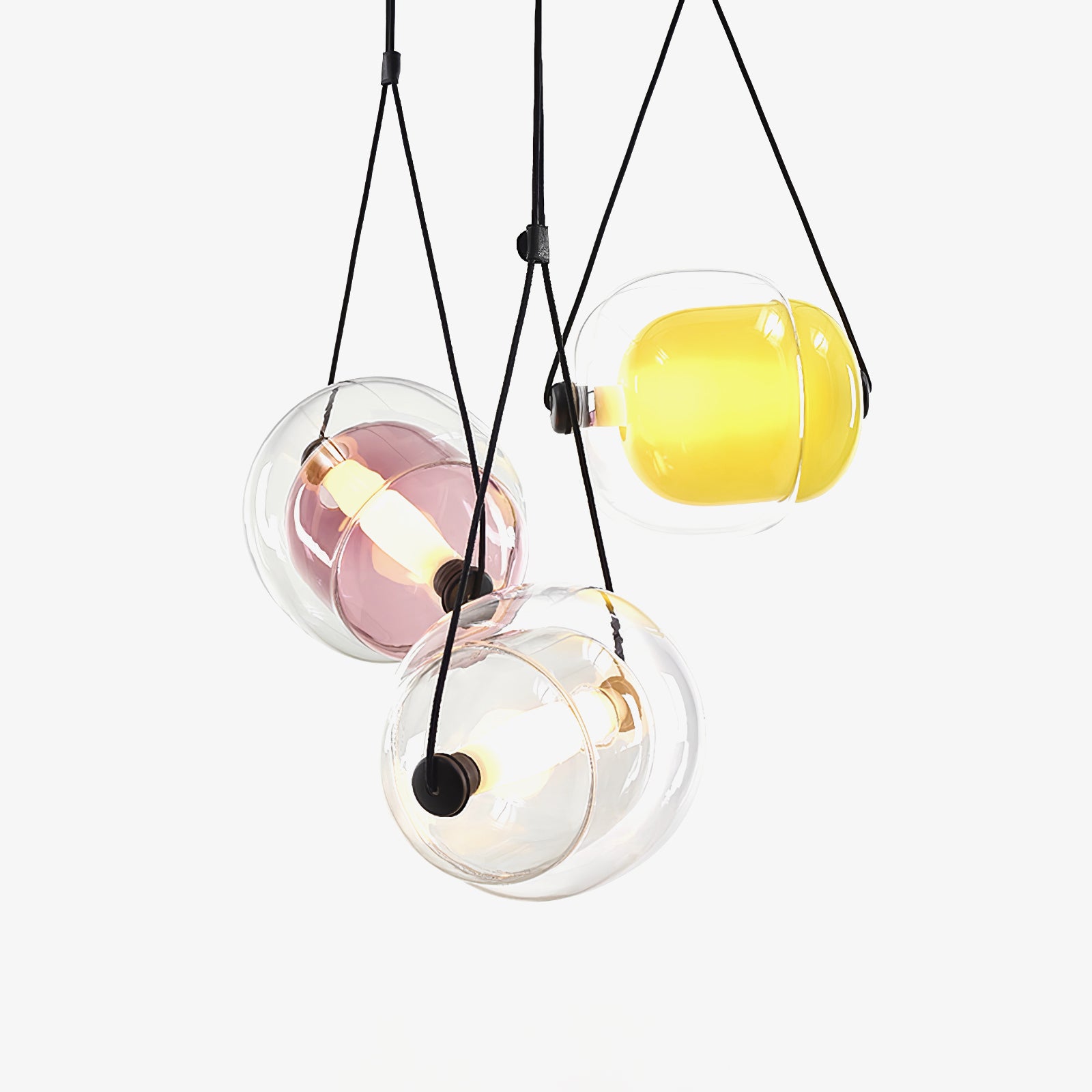 Elegant Cello Glass Pendant Light - Vintage Style Ceiling Fixture for Dining Room, Kitchen Island & Bedroom Decor
