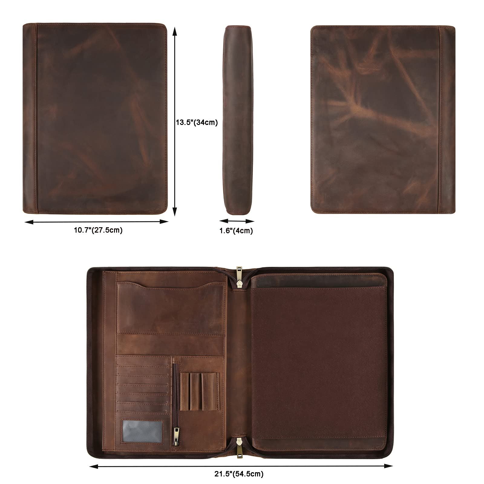 Premium Leather Portfolio for 12.9