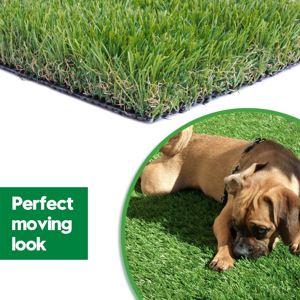 Premium 1.38 Inch 4-Tone Artificial Grass Turf - Indoor/Outdoor Synthetic Lawn for Pets, Balcony & Garden - Realistic Fake Grass Rug (3.3FT x 5FT) - Perfect for Patio, Landscaping & Play Areas