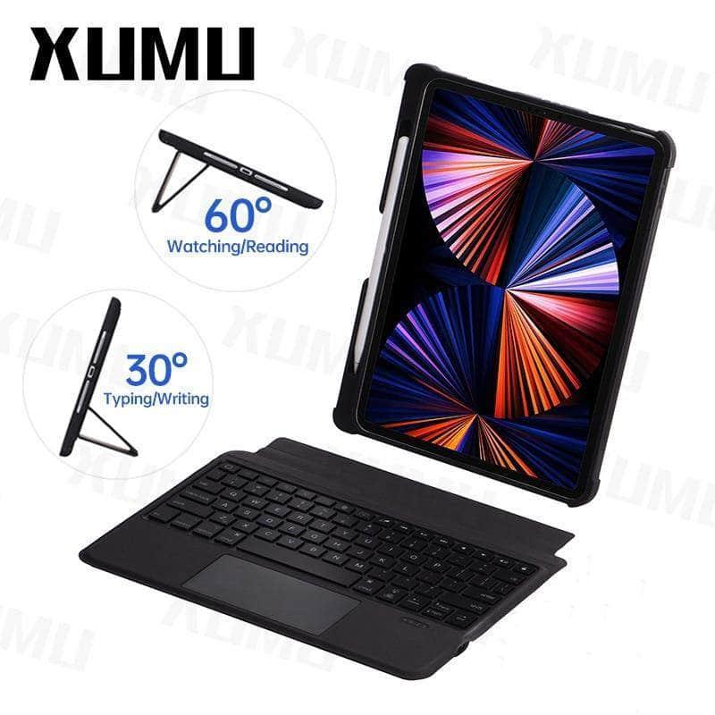 Xumu iPad 9 10.2 Inch Backlit Detachable Magic Keyboard Case with Multi-Angle Stand - Perfect for Work, Study & Travel