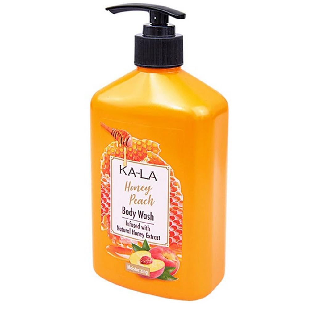 KA-LA Honey Peach Body Wash 500ml - Moisturizing & Refreshing Shower Gel for Soft Skin | Perfect for Daily Use, Spa Days & Gift Giving