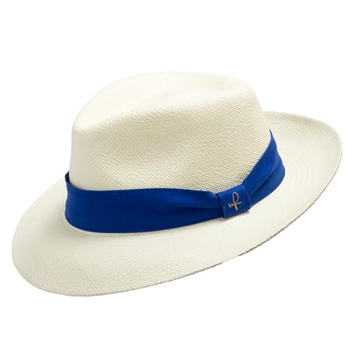 Natural With Blue Hatband
