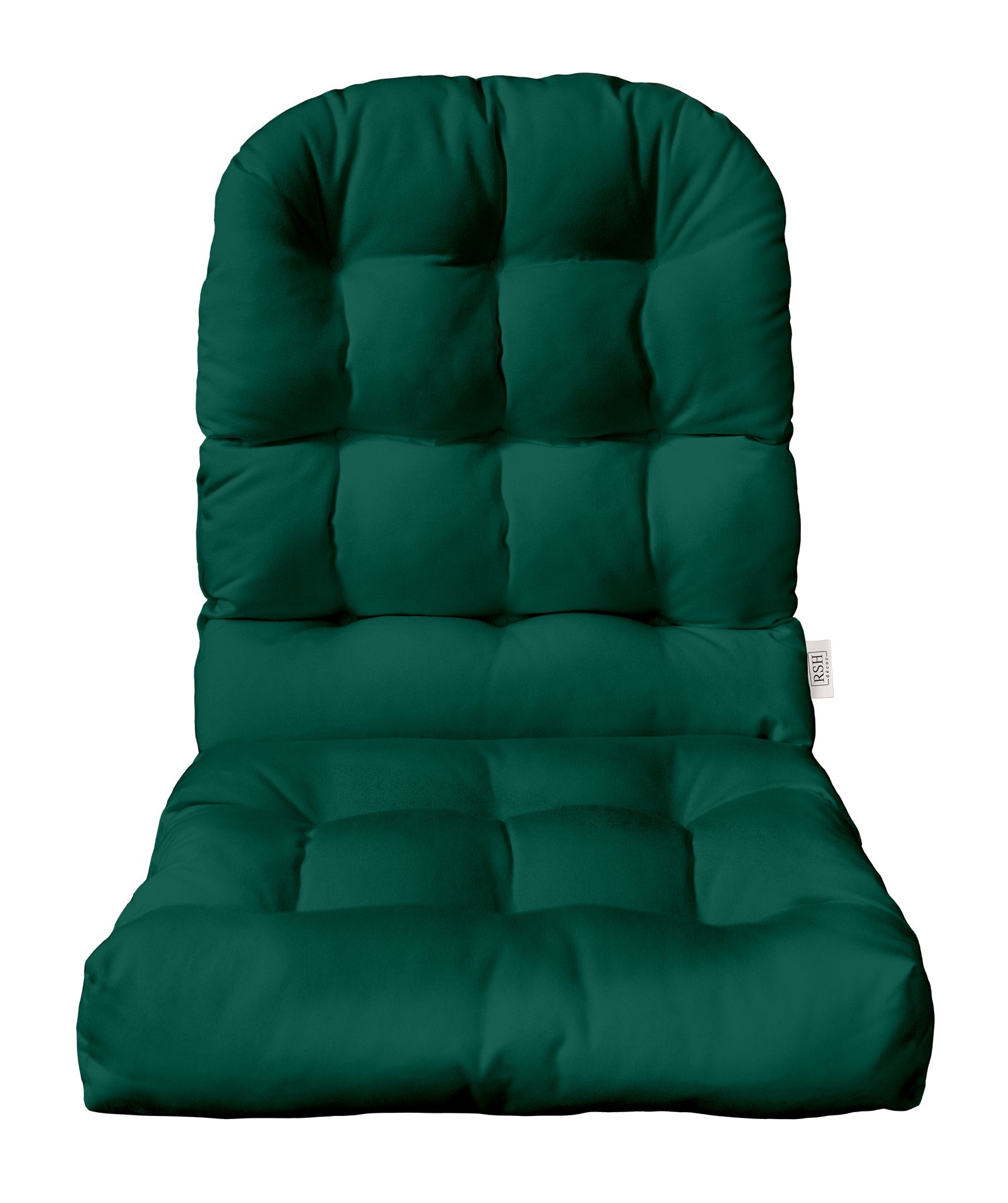 Premium Sunbrella Canvas Greens Tufted Adirondack Chair Cushion - Waterproof Outdoor Patio Furniture Cushion for Deck, Poolside & Garden Relaxation