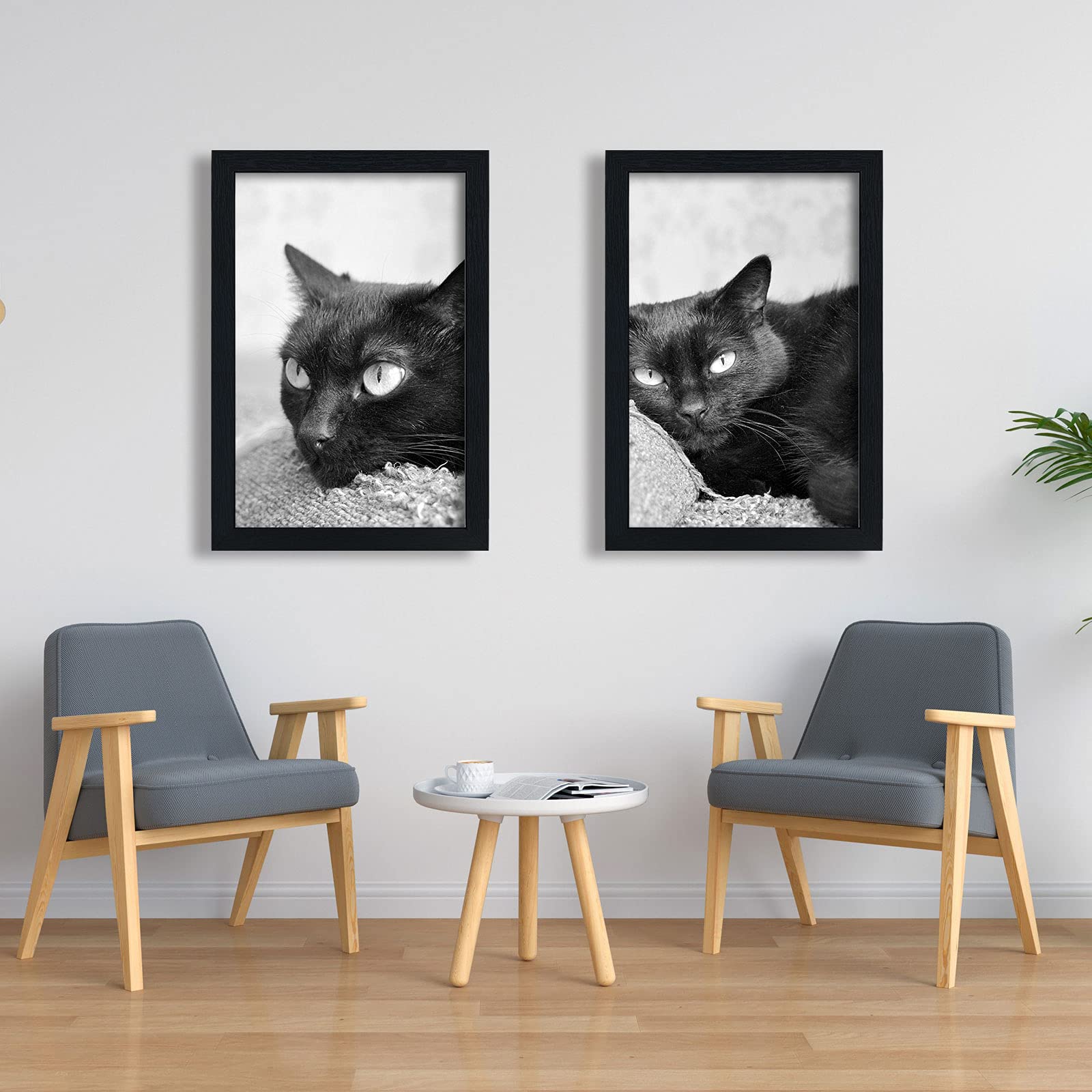 VCK 20x30 Black Textured Wood Poster Frame with Shatterproof Plexiglass - Wall Art Display for Home, Office & Gallery Decor | Perfect for Photos, Prints & Canvas Art