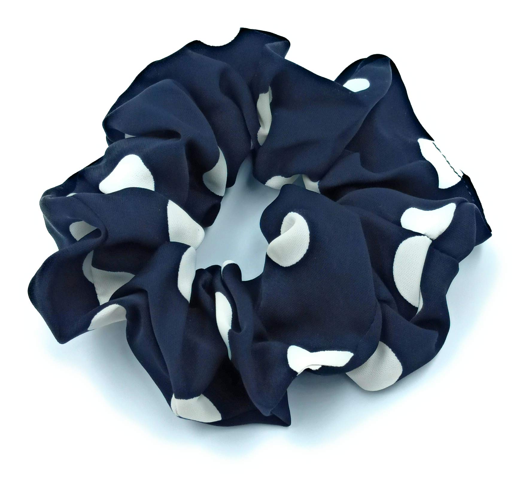 Fairytale Women's Elegant Fabric Scrunchie Hair Tie - Soft Ponytail Holder for Women & Girls | Black | Perfect for Work, Gym, and Everyday Stylish Looks