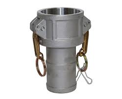 Aluminum Type C Camlock Coupling - Female Camlock to Barbed Hose Tail Fitting for Water, Fuel & Chemical Transfer