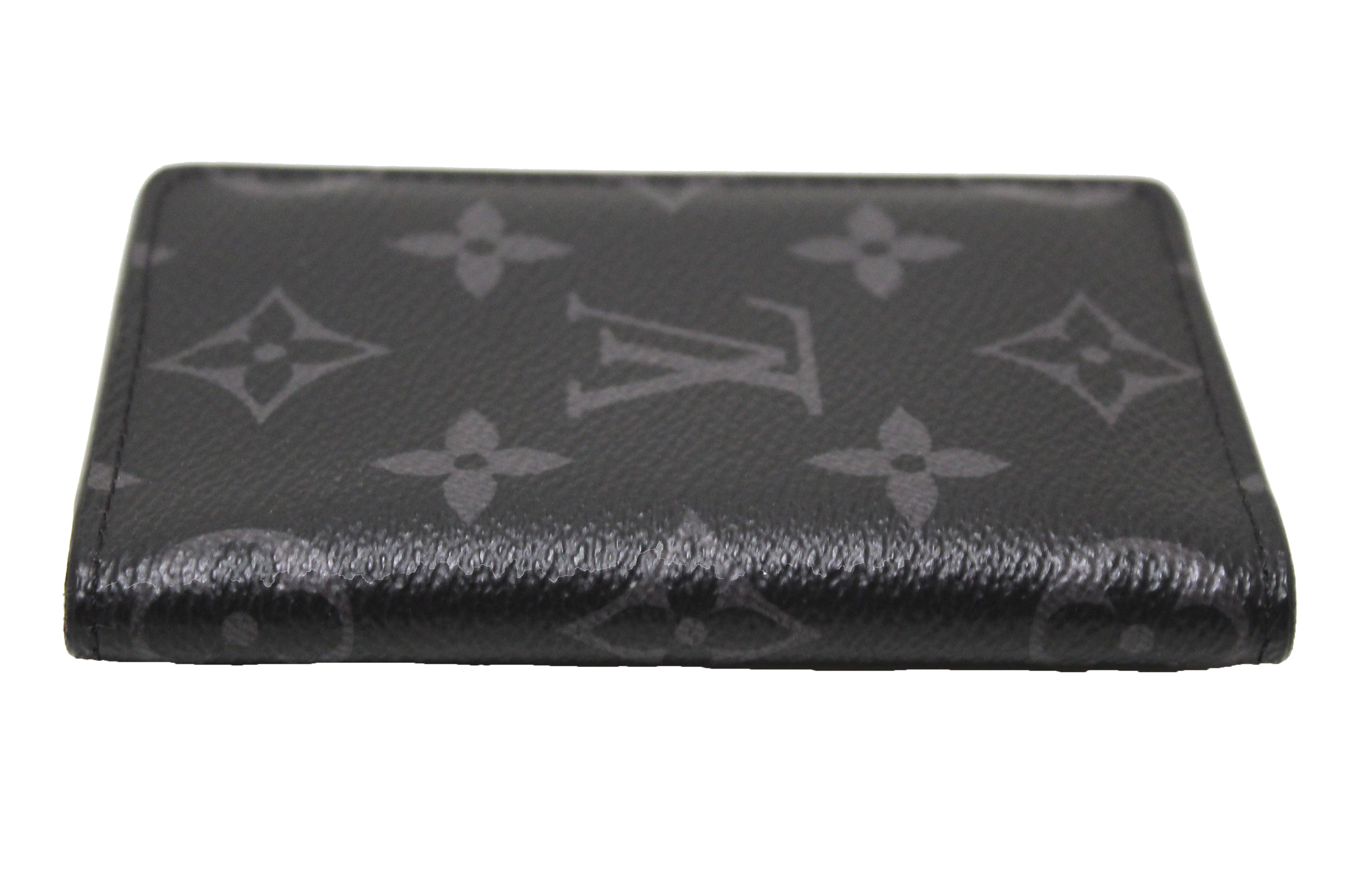 Authentic Louis Vuitton Monogram Eclipse Canvas Pocket Organizer Wallet for Men - Slim RFID Blocking Credit Card Holder - Perfect for Business, Travel & Everyday Use