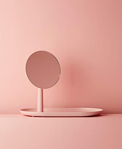 HSI Pink Mirror Tray - Elegant Vanity Decor for Makeup & Jewelry
