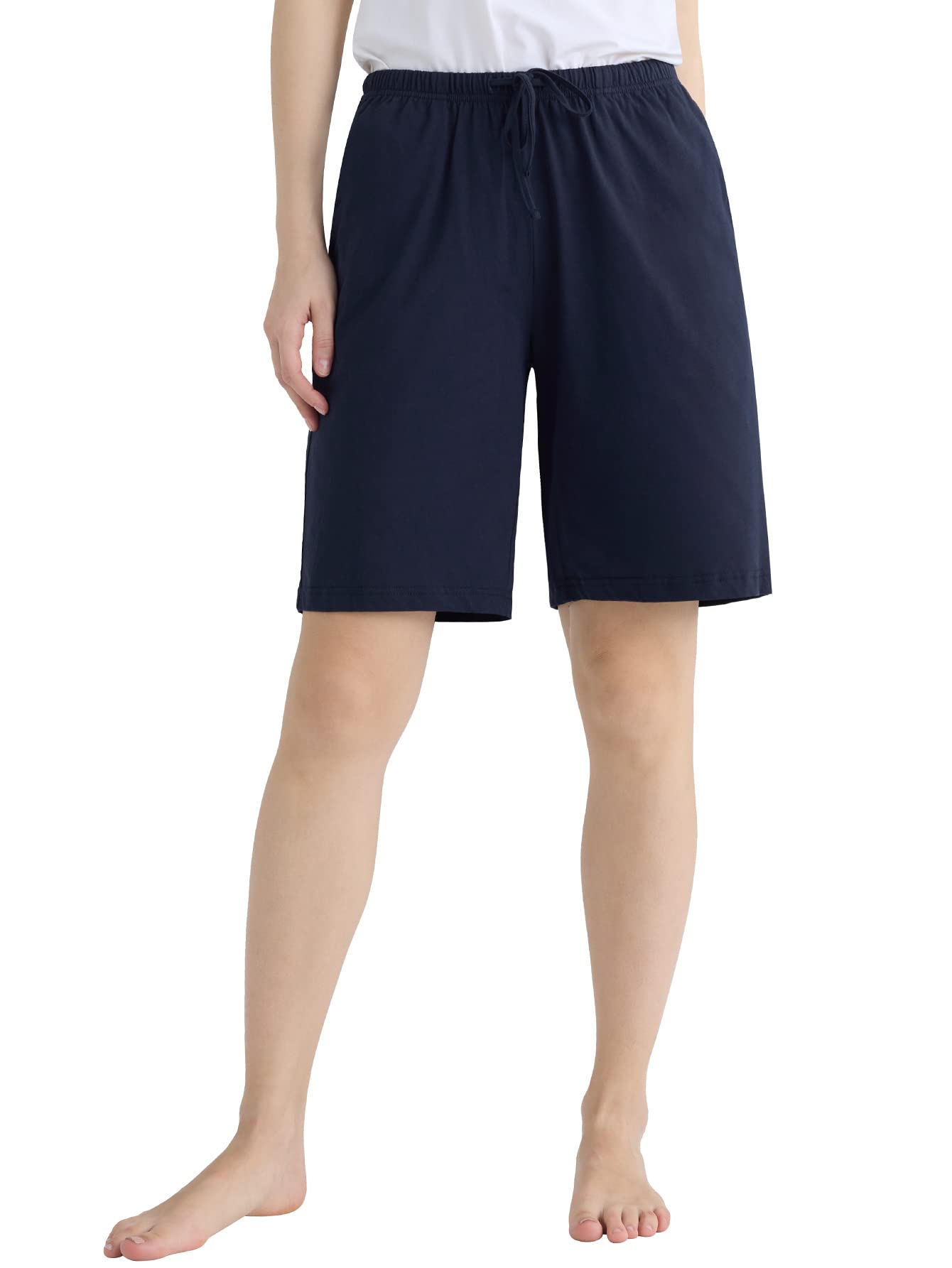 Latuza Women's Cotton Pajama Shorts - Soft Bermuda Sleep Shorts for Lounge, Vacation & Summer Nights | Comfortable Sleepwear for Women