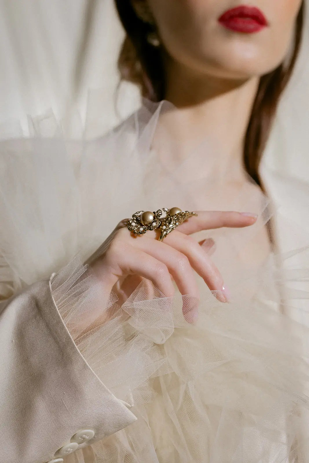 Cayetana Ring - Elegant Gold Plated Sterling Silver Ring for Women | Perfect for Weddings, Parties & Everyday Wear