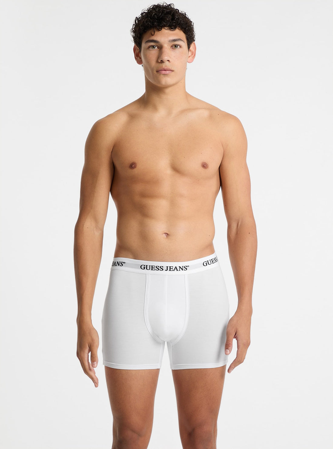 Guess Jeans Black & White 2 Pack Boxer Briefs for Men - Soft Cotton Underwear with Comfortable Waistband - Perfect for Everyday Wear, Gym & Travel