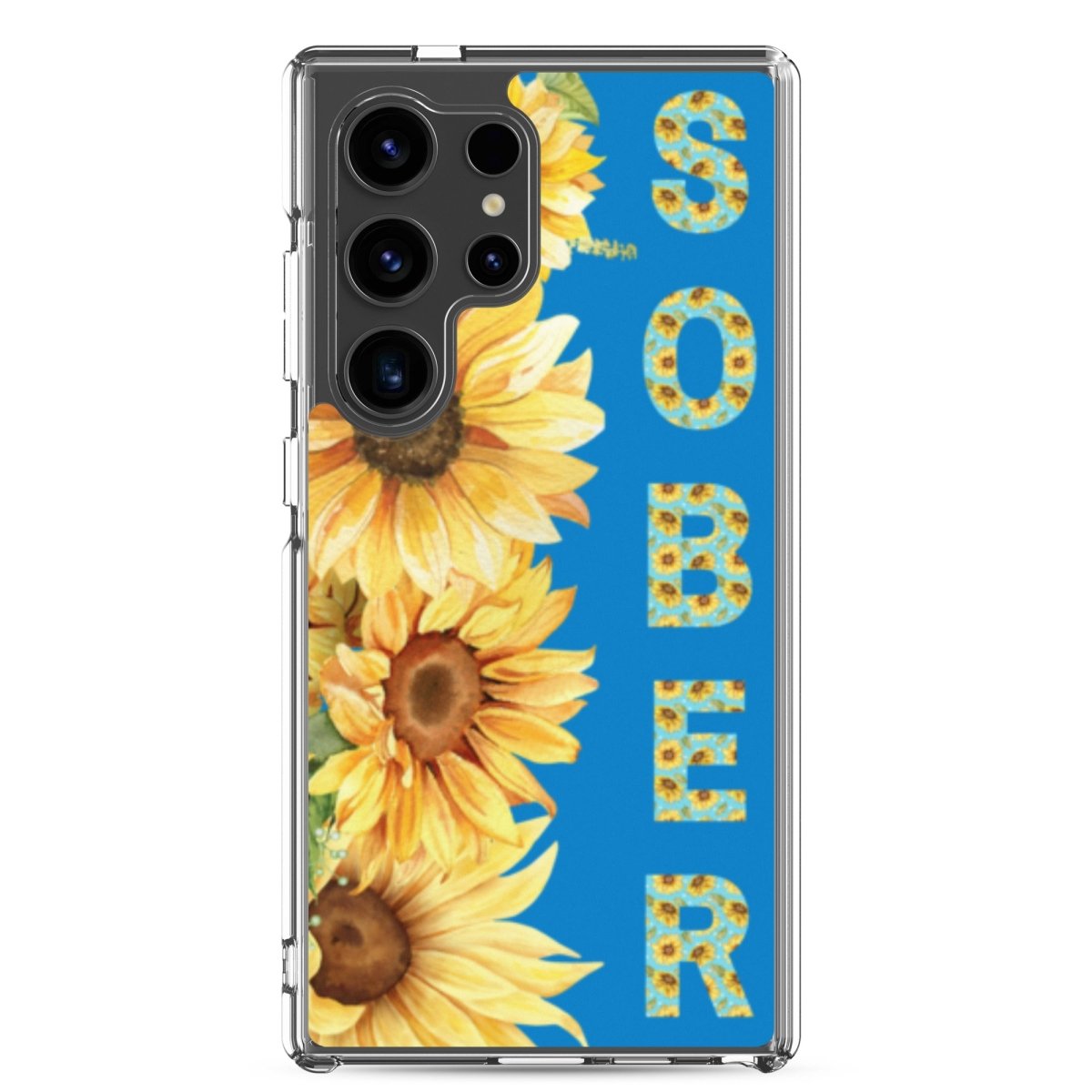 SOBER Sunflower Samsung Phone Case - Elegant Chinoiserie Floral Design Clear Protective Cover for Galaxy S21/S22/S23 - Perfect for Daily Use & Gift Giving