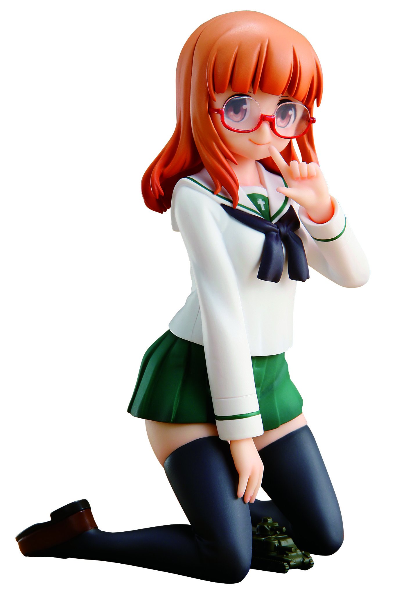 Girls und Panzer 1/350 Scale Takebe Saori & M3 Lee Tank Model Kit with 1/10 Scale Painted Figure by Chara-ani - Anime Collectible for Display & Wargaming Scenes