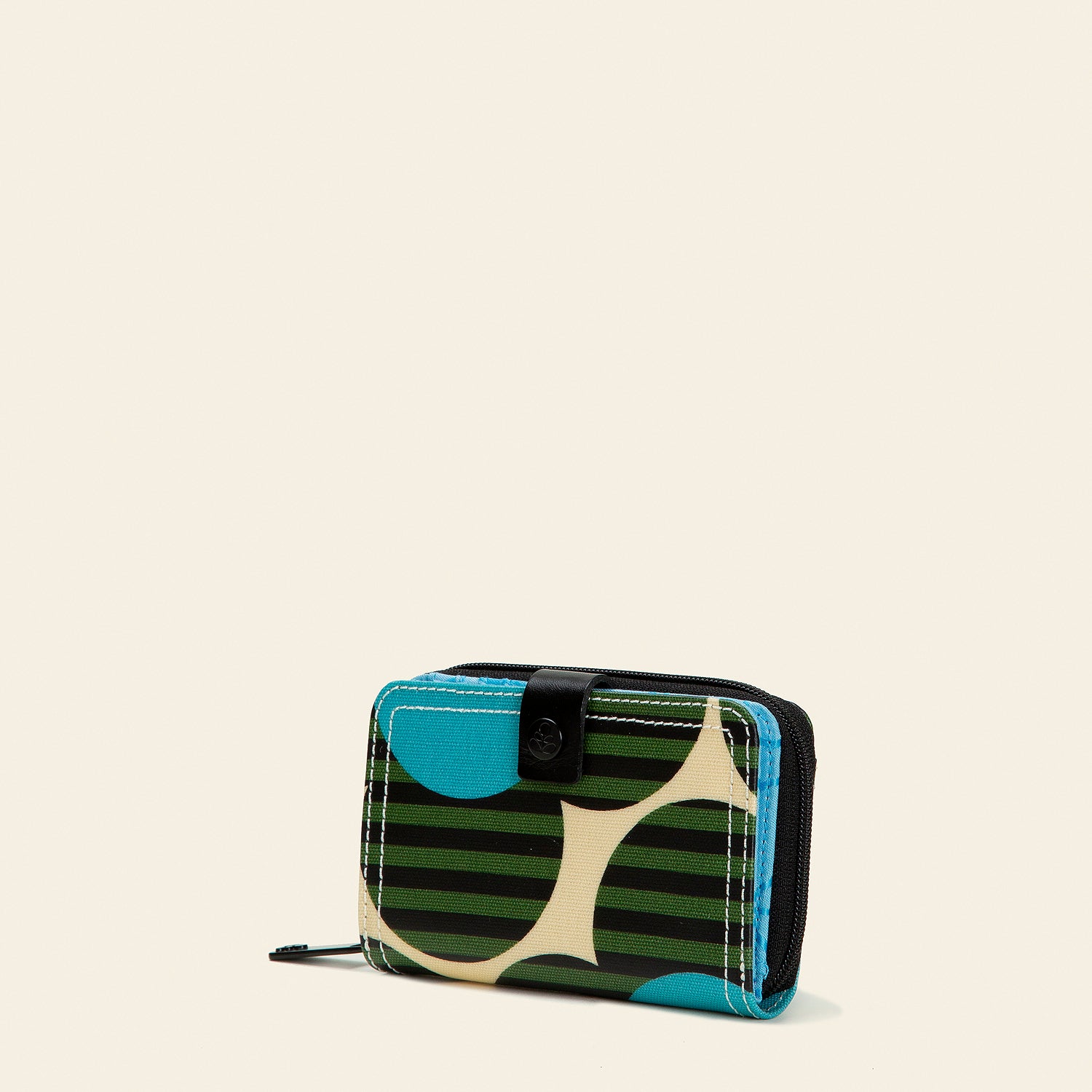 Frankie Foldout Wallet - Stripe Flower Calypso Design | Slim RFID Blocking Wallet for Women | Perfect for Travel, Shopping & Everyday Use