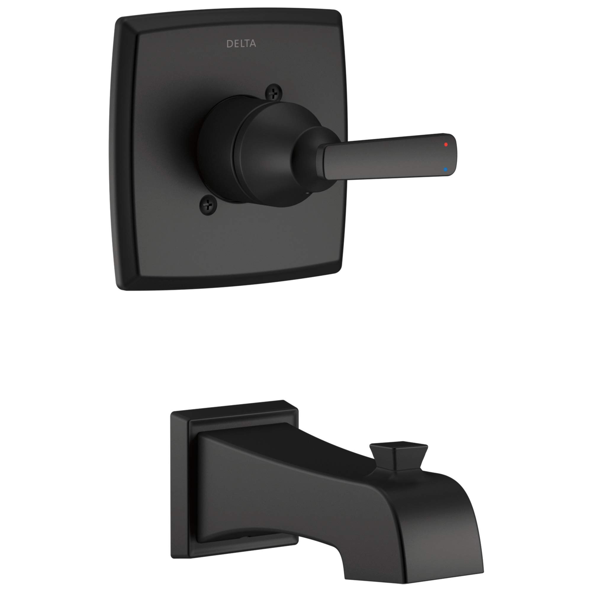 Delta Faucet T14164-BL Ashlyn Monitor 14 Series Trim Only Tub Faucet in Matte Black - Perfect for Modern Bathroom Renovations and Luxury Tub Installations