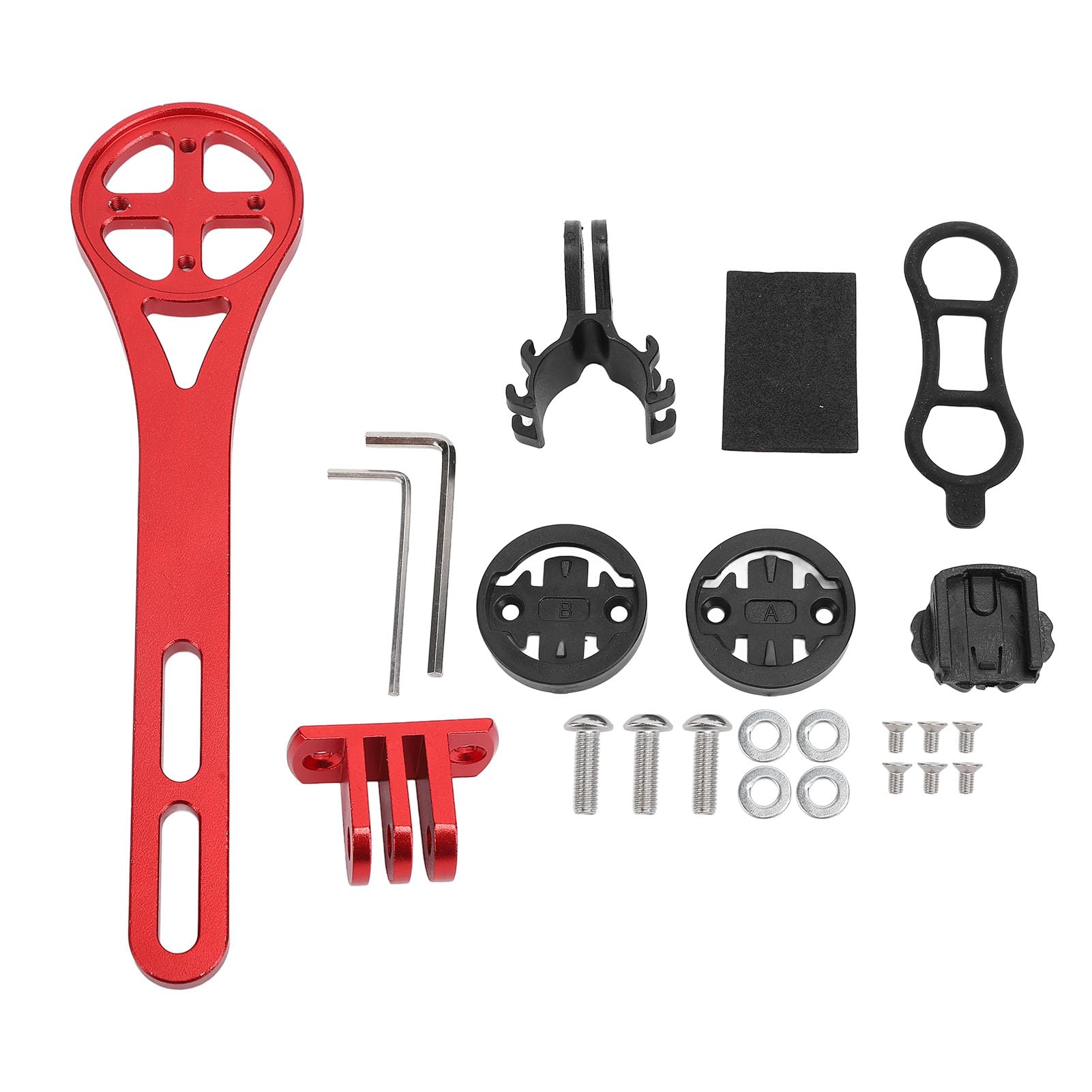 Bike Computer Mount - Universal Cycling GPS & Sports Camera Bracket - Easy Installation, Durable & Lightweight (Red) - Perfect for Road Biking, Mountain Cycling & Action Camera Recording