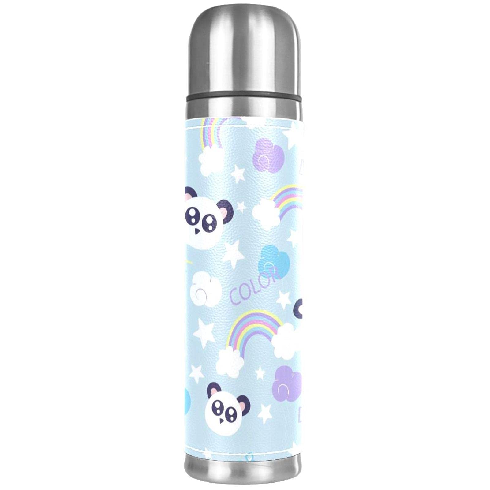 1L Insulated Stainless Steel Water Bottle with Plastic Cup - Vacuum Flask for Travel, Hiking & Fishing - Keeps Drinks Hot/Cold for Hours - Perfect for Outdoor Adventures, Camping & Daily Commute