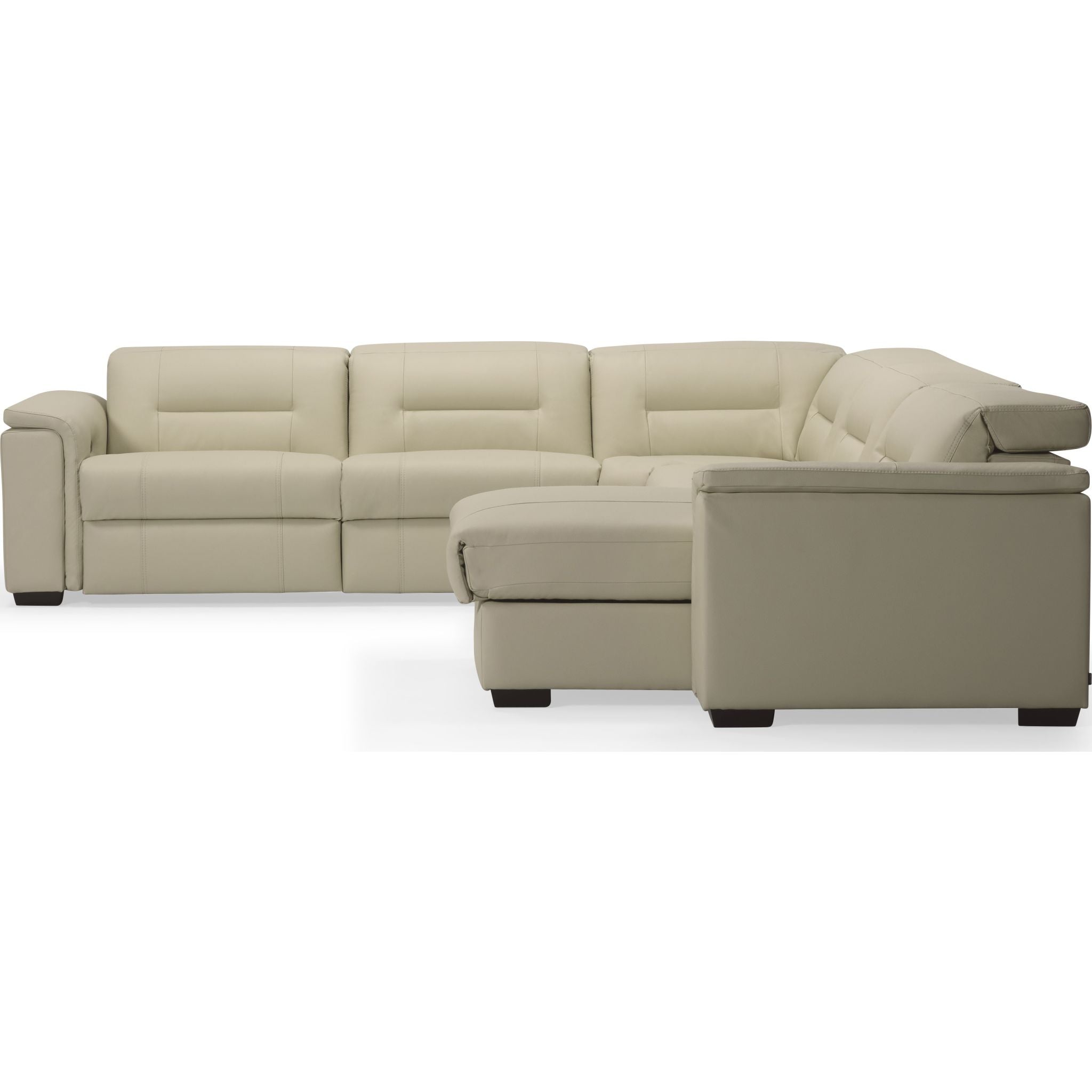 5-Piece Basil Sectional Sofa Set - Modern L-Shaped Couch for Living Room, Family Room & Home Theater
