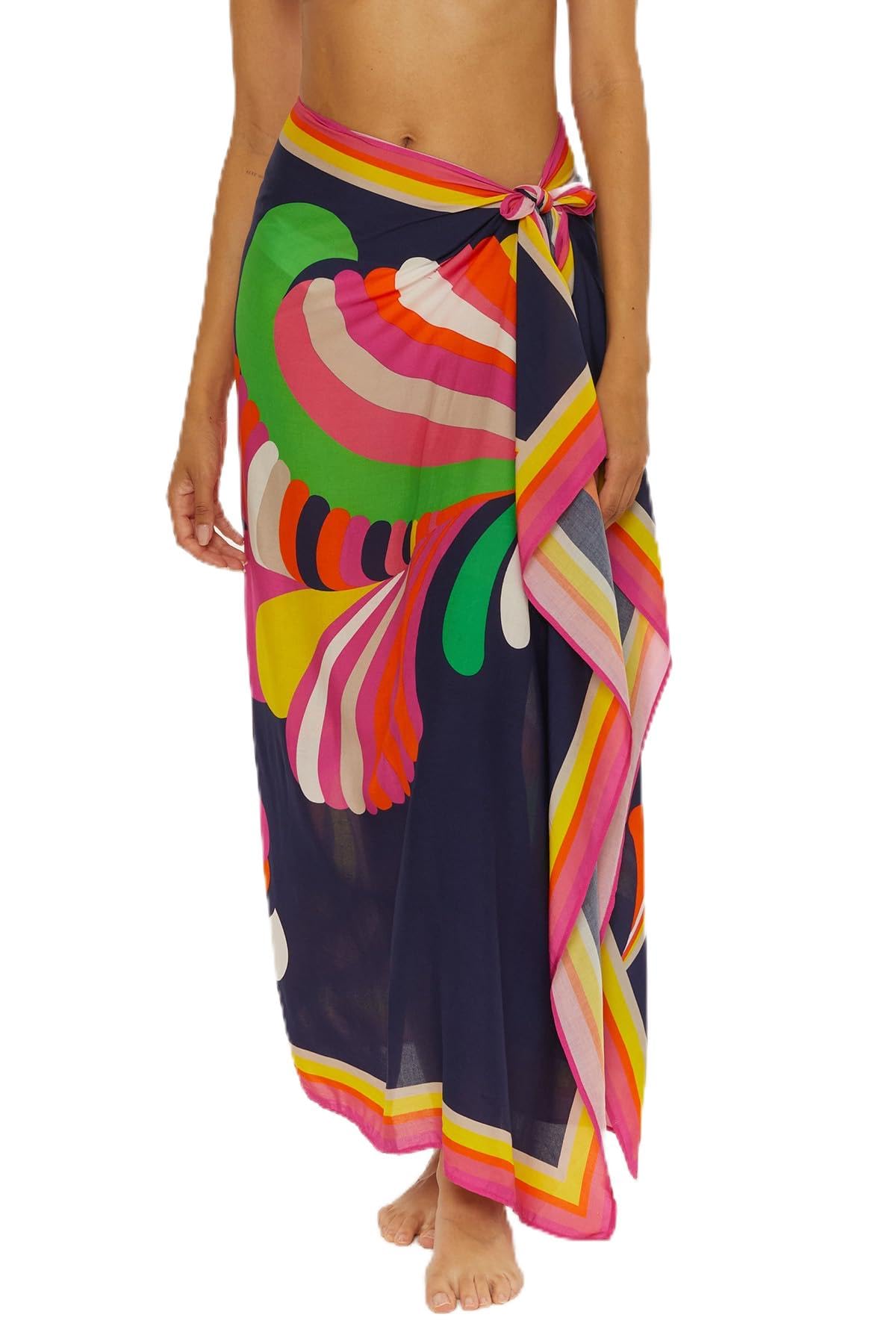 Trina Turk Women's West Palm Sarong - Stylish Casual Beach Cover Up for Summer, Swimwear, and Vacation | Perfect for Poolside, Beach Outings, and Resort Wear