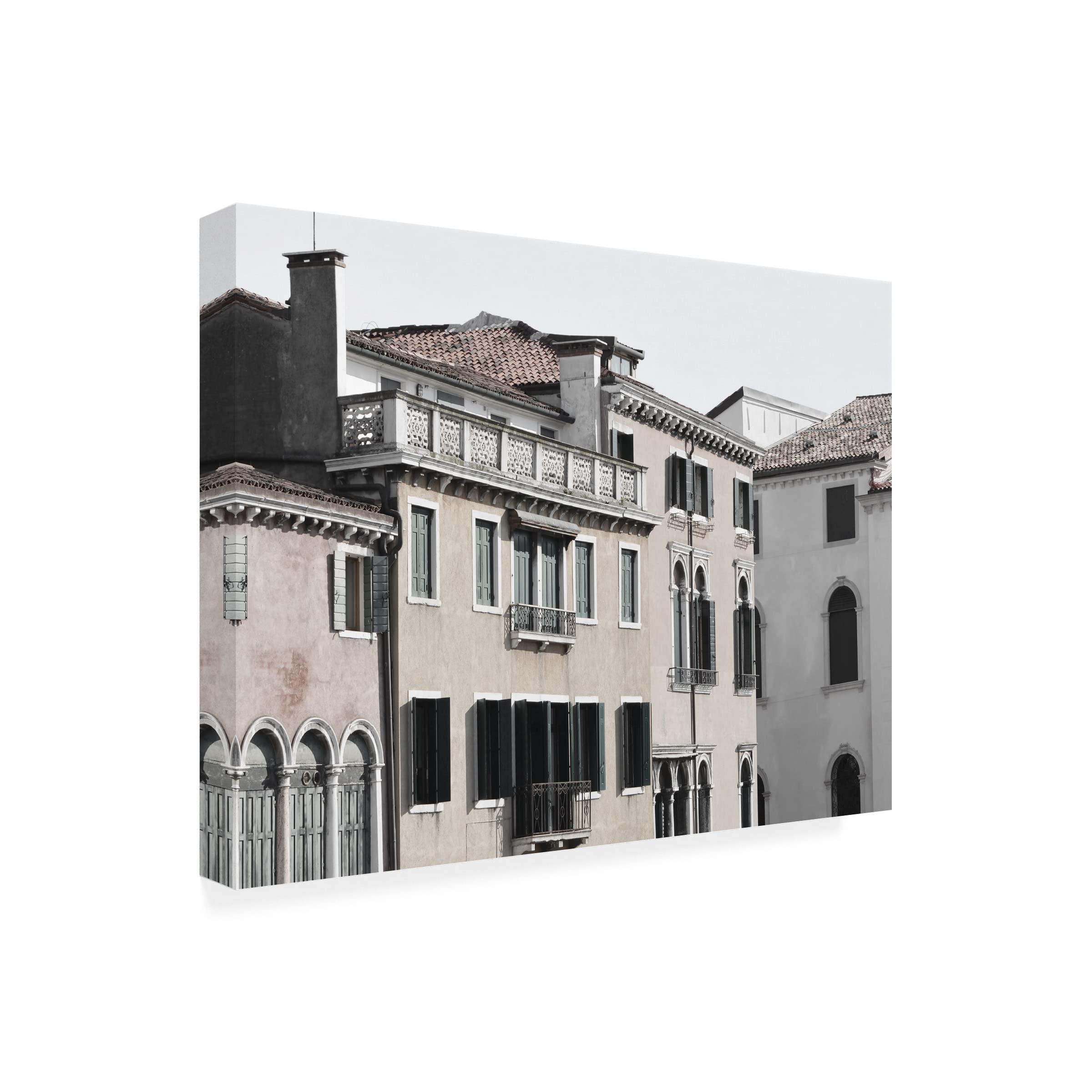 Sharon Chandler Venetian Facade Photos VIII Canvas Art Print - 35x47 Inches - Premium Wall Decor for Living Room, Bedroom & Office