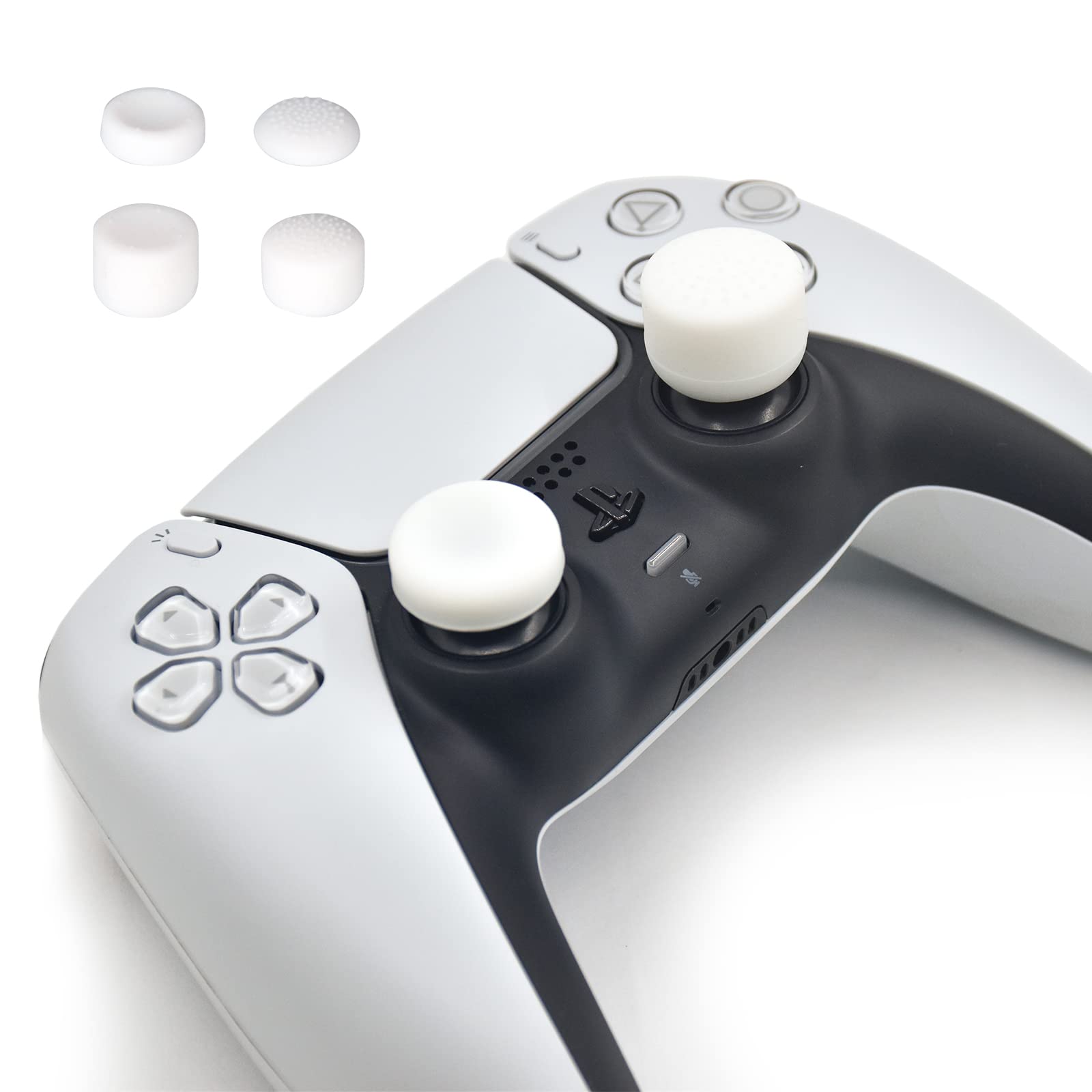 Anti-Slip Thumb Grip Controller Gamepad Set for PS5/PS4/Switch Pro - 8pcs Thumb Grips, 4pcs Precision Rings & Storage Case - Enhanced Gaming Comfort & Control for FPS, Racing & Action Games