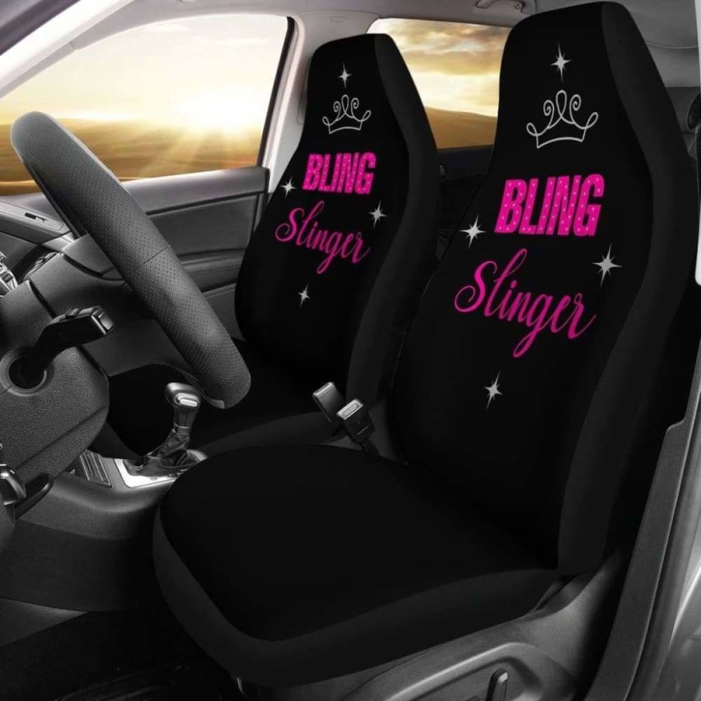 Bling Slinger Pink Car Seat Covers for Women - Soft & Stylish Universal Fit Car Seat Protectors - Perfect for Daily Commute, Road Trips & Gift Giving