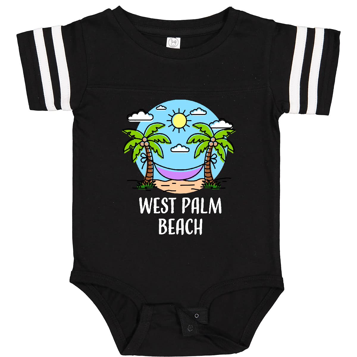 Inktastic Summer Vacation in West Palm Beach Baby Bodysuit - Cute Infant Onesie for Beach Trips & Family Vacations