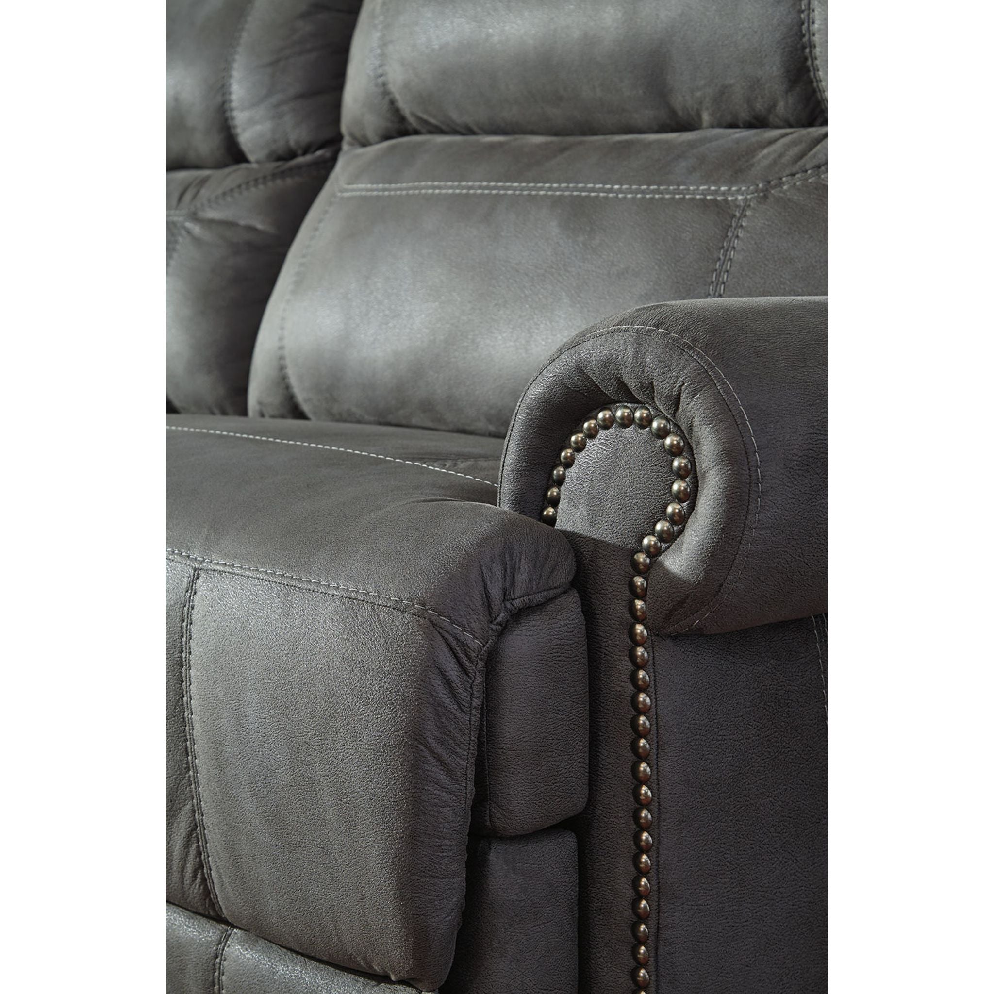 Stylish Austere Reclining Sofa in Gray - Modern Comfort for Living Room, Home Theater & Lounge Spaces